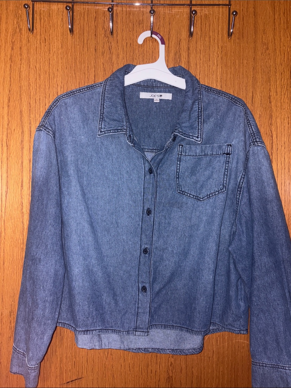 Joe's Jeans Blue Denim Button-Up Shirt Jacket